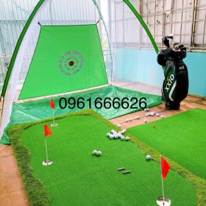 Combo lồng tập golf và thảm putt