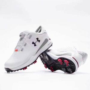 Giầy golf Under Amour trắng đế đinh núm vặn