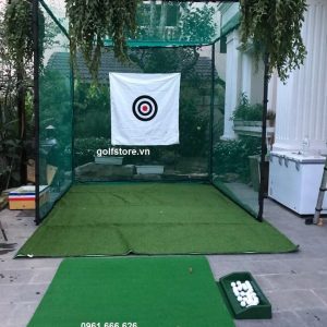 (Combo 4) Khung golf 3x3x3m, thảm swing 1.2x1.2m, khay bóng, hồng tâm