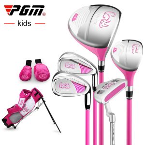 Bộ gậy golf trẻ em và túi màu hồng