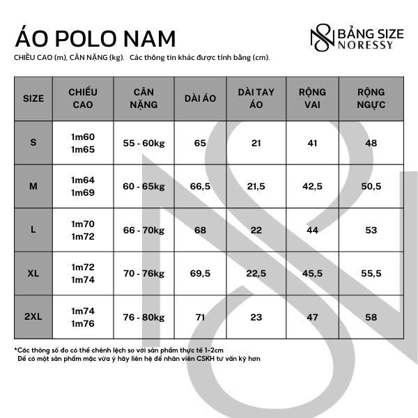 ÁO POLO GOLF CAO CẤP NAM NORESSY - NRSPLM0045